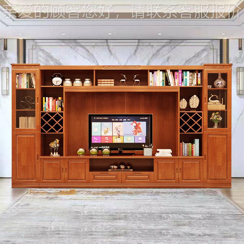 木电柜视柜一体组3.3米背合墙柜现代简约客厅高储影视柜实多功能