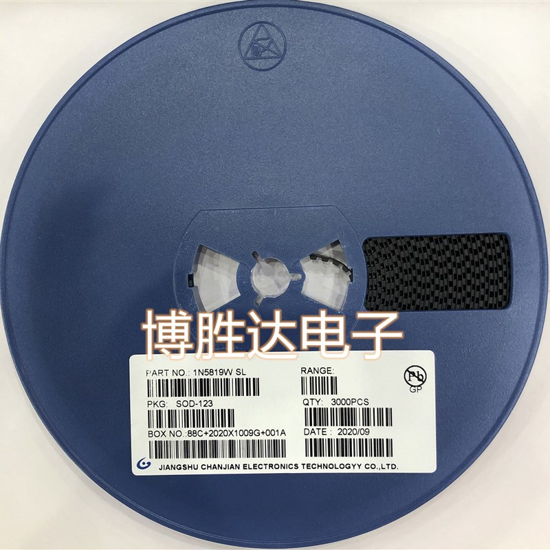 B5819W贴片肖特基二极管1N5819W丝印SL SOD-123/1206/SOD323/0805