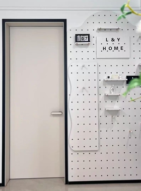 极简铝木门免漆生态门窄边卧室无框门室内门钛镁合金隔音房门白色