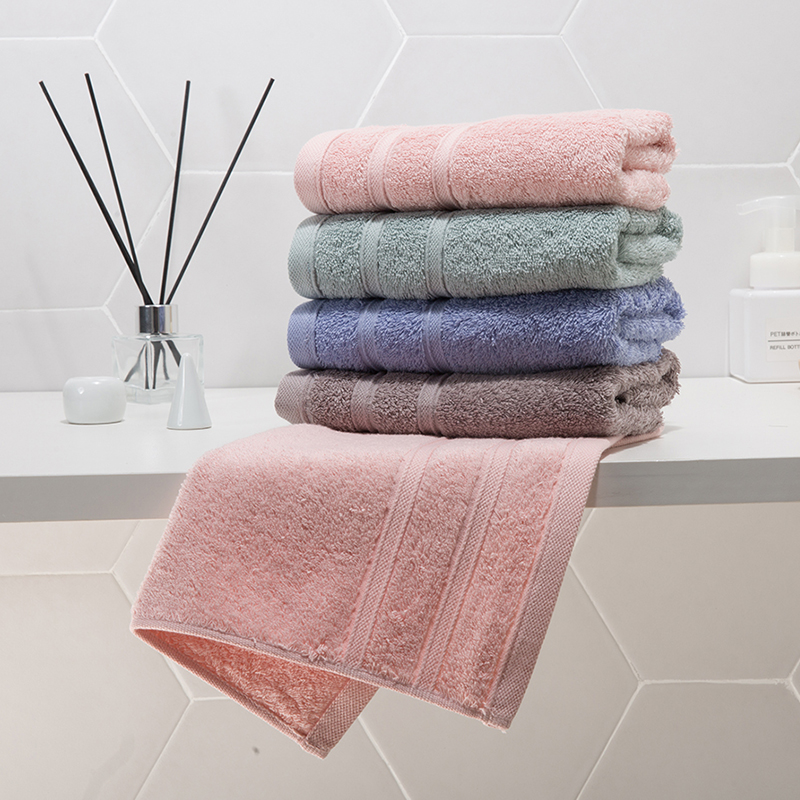 幸和素色新疆长绒棉方巾纯棉成人洗脸小毛巾吸水家用