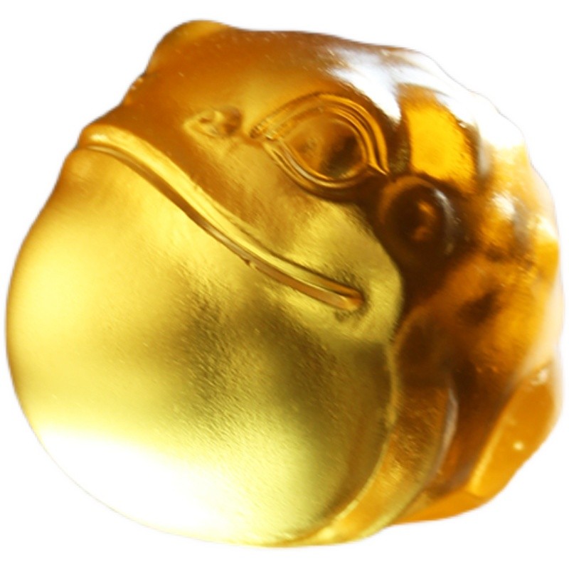 创意招财金蟾茶宠精品可养变色蟾蜍可爱茶玩镇纸琉璃文创礼物摆件