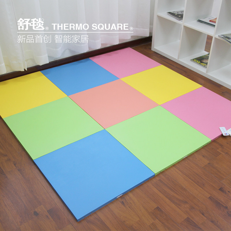舒毯皮纹面拼接式儿童爬行加热垫电热垫发热垫宠物地暖垫电暖炕