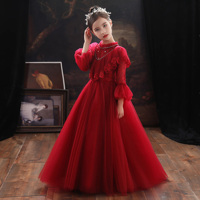 女童公主裙儿童婚纱小花童晚礼服洋气钢琴主持人走秀表演出服高端,童装/婴儿装/亲子装,儿童礼服,淘宝优惠券,粉丝福利购,淘宝优惠卷