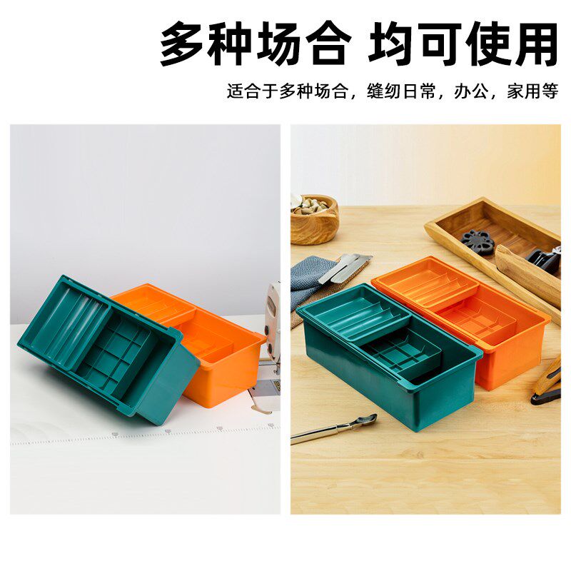 缝纫机收纳通用型抽屉盒大号三层梭心工具盒缝纫机配件图片