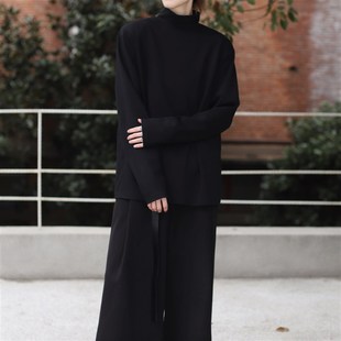 【温顺尚早】入股不亏万年打底衫黑/白/灰3色半高领长袖打底衫