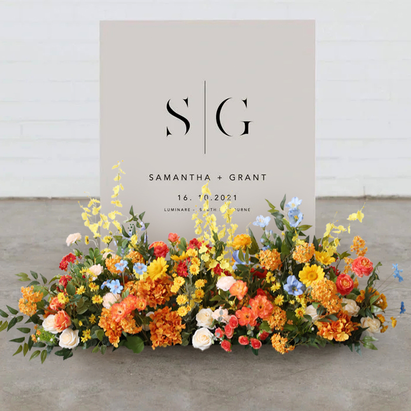 服装橱窗插花摆件活动迎宾区花艺道具装饰婚庆婚礼花排路引地堆花