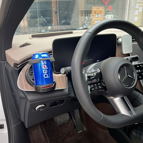 奔驰EQE EQS汽车空调出风口改装水杯架可折叠可隐藏咖啡杯饮料架