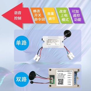 5V12V24V直流离线智能语音开关单路双路语音声控开关自定义可定制