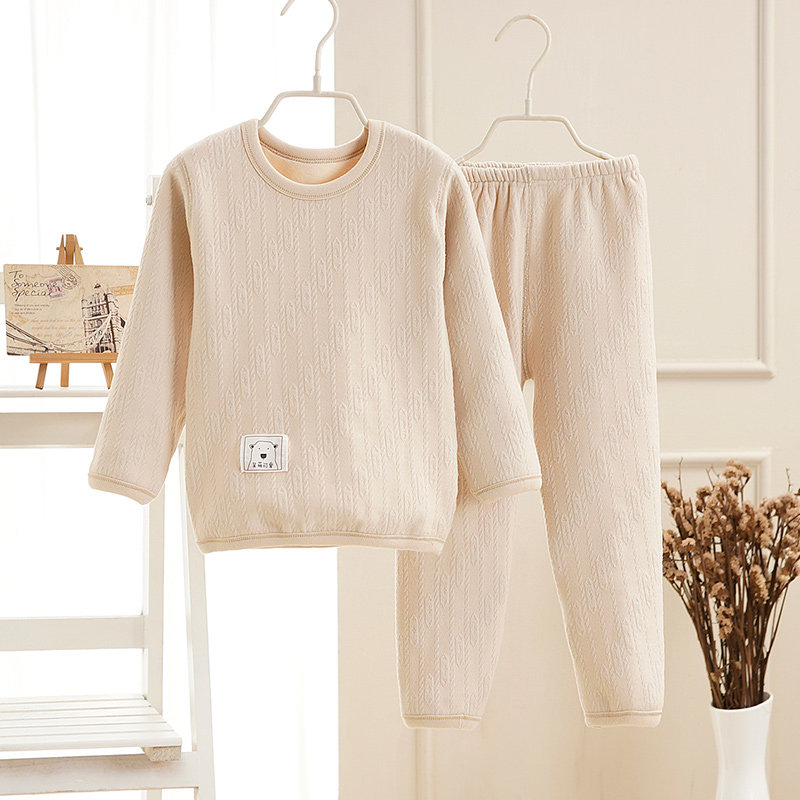 儿童保暖内衣套装加绒加厚男女童秋衣秋裤秋冬棉毛衫宝宝睡衣冬季