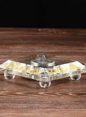 水晶底座托LED七彩色发光佛像佛塔舍利塔底座桌面工艺品小号摆件