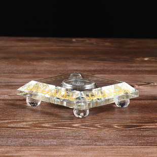 水晶底座托LED七彩色发光佛像佛塔舍利塔底座桌面工艺品小号摆件