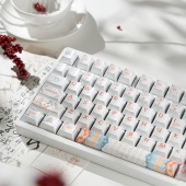 星迹外设敦煌珠光漆PBT白金国风键帽原厂适配机械键盘ev63wooting