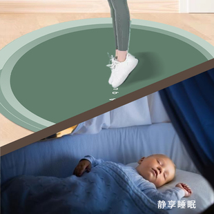 硅藻泥电脑房电竞椅办公轮滑椅加厚垫子 圆形地毯转椅地垫2024新款