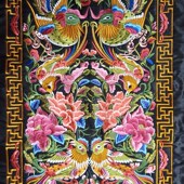 精品机绣大绣片裙摆裙门马面裙裙片加工刺绣辅料59 33cm