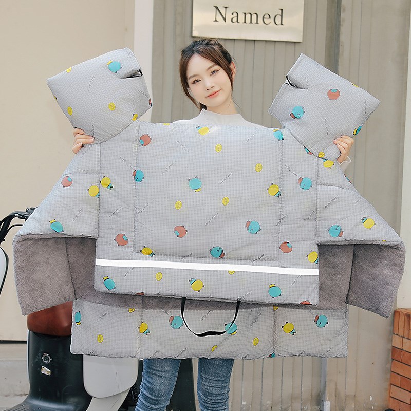 2023新款挡风被厚棉电瓶车冬季双面防雨防水加绒保暖加大加厚被PU