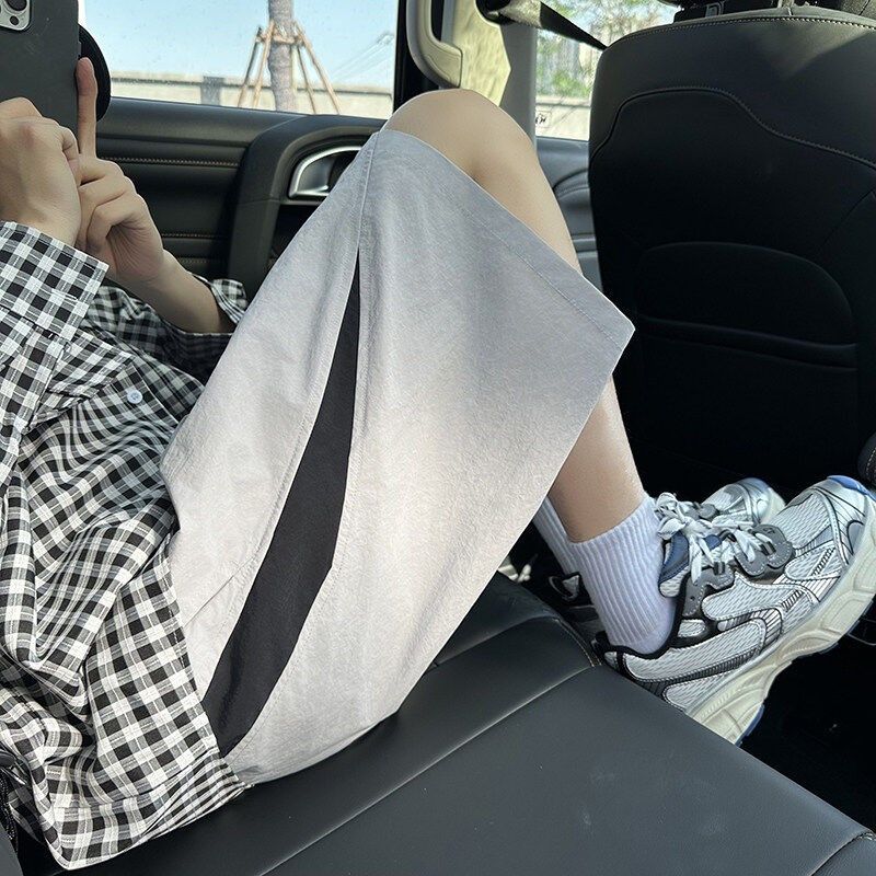 速干运动短裤男夏季新款潮流沙滩五分裤青少年拼接休闲宽松裤子薄,男装,短裤,淘宝优惠券,粉丝福利购,淘宝优惠卷