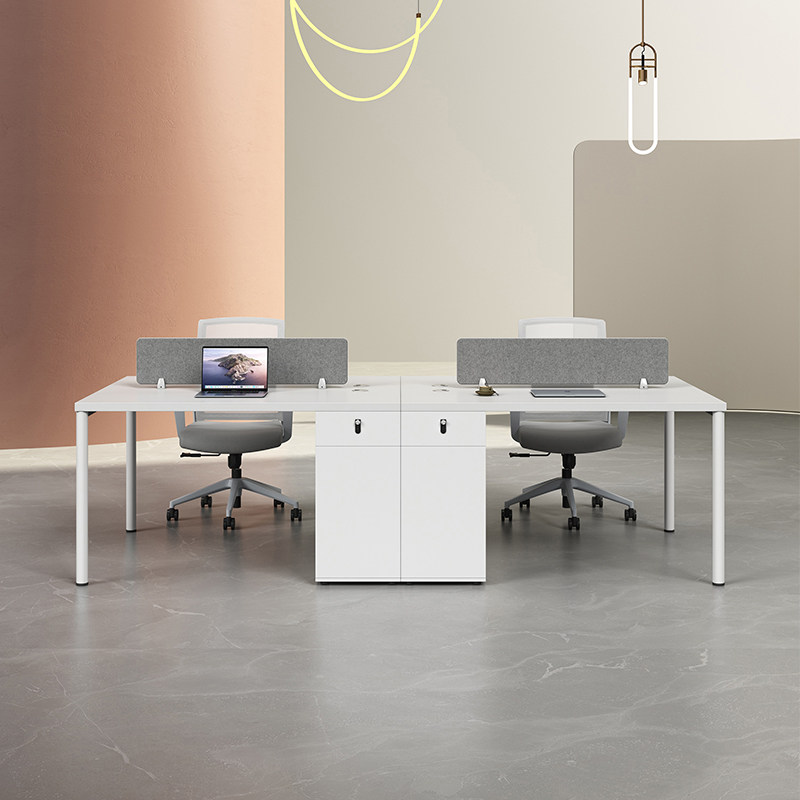 职员办公桌椅组合简约现代办公室四六人位白色员工位卡座电脑桌子,商业/办公家具,组合/屏风工作位,淘宝优惠券,粉丝福利购,淘宝优惠卷