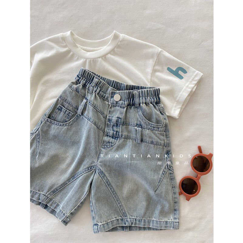 【我是小童】韩版双腰牛仔短裤男童夏款透气女宝水洗百搭五分裤,童装/婴儿装/亲子装,裤子,淘宝优惠券,粉丝福利购,淘宝优惠卷