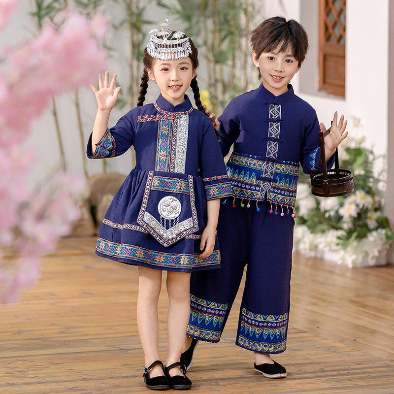 三月三民族服装儿童男广西壮族长袖衣服女童少数民族裙舞蹈亲子装,童装/婴儿装/亲子装,唐装,淘宝优惠券,粉丝福利购,淘宝优惠卷