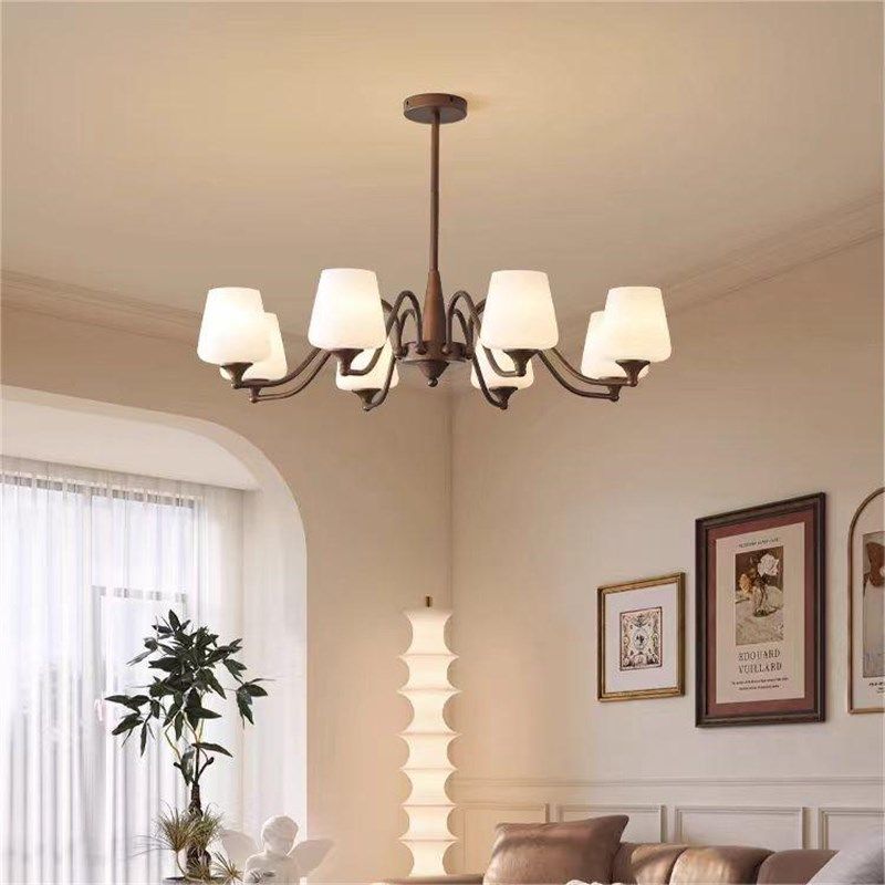 中古风客厅吊灯简约法式复古餐厅大厅主卧灯美式铁艺卧室房间灯具,家装灯饰光源,餐厅吊灯,淘宝优惠券,粉丝福利购,淘宝优惠卷