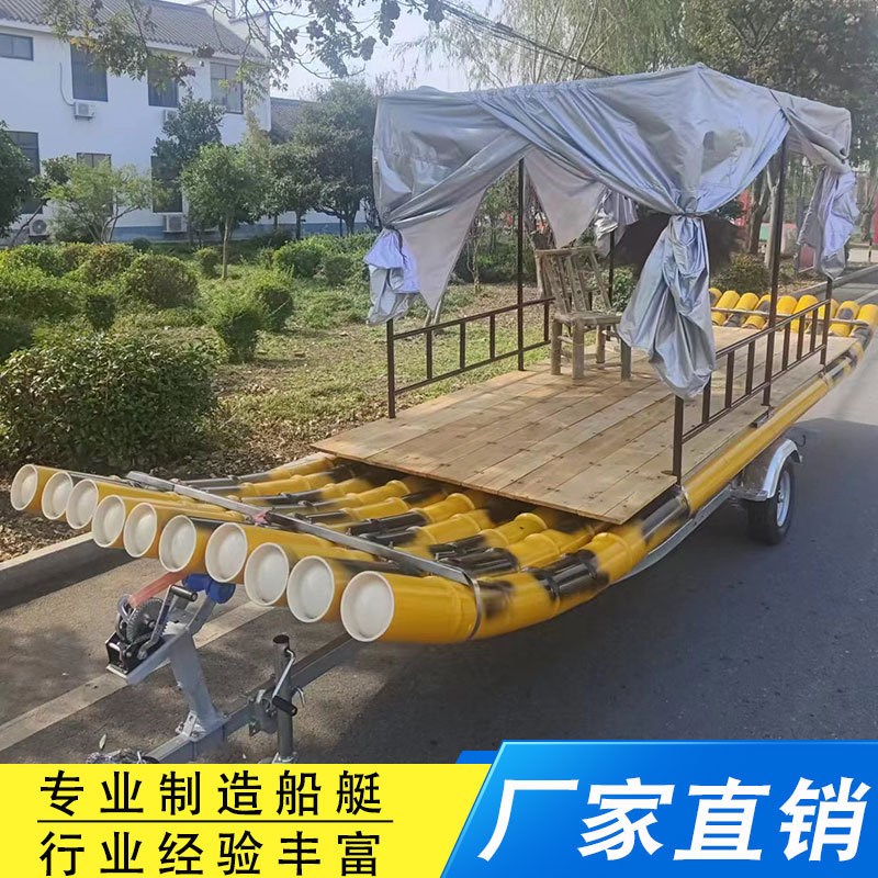 防古船 画舫 游船 玻璃钢船景区游船公园游船水上餐饮船观光船