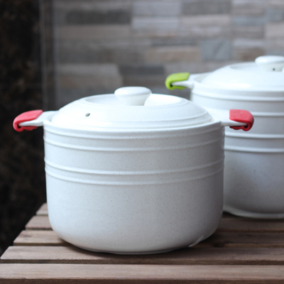 6L陶瓷砂锅 锂辉石 明火耐高温石锅炖锅汤锅 双耳汤煲硅胶把手
