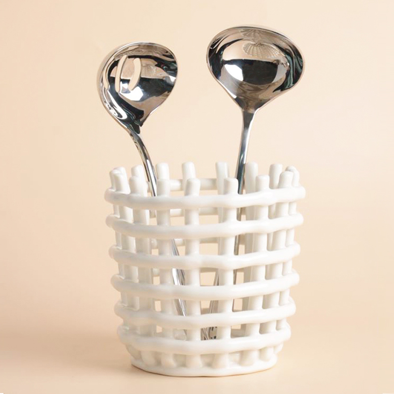 oakliving18/10不锈钢出口德国加厚分汤勺漏勺家用餐具公用勺