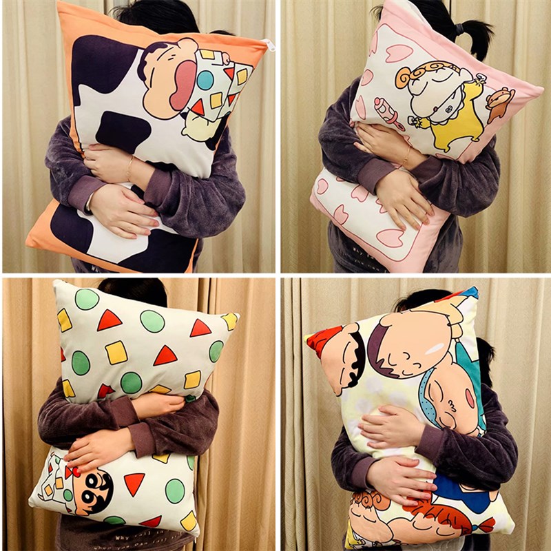 可爱卡通少女心小新印花枕头套学生宿舍情侣单人枕套枕头套枕芯套