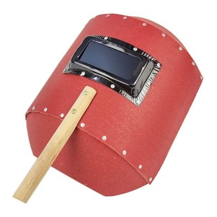 手持式电焊面罩防护面屏 焊工面罩焊接面罩烧焊面罩红钢纸面罩*