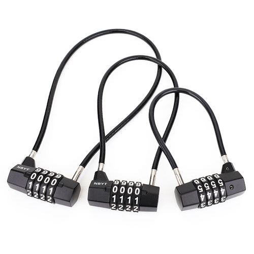 加长加粗钢丝密码锁挂锁机车电动车安全帽锁共享单车安全帽锁