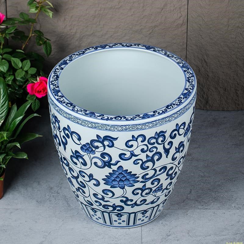 高端加高陶瓷青花古法养鱼缸养荷花睡莲盆老式大水缸庭院客厅摆件,宠物/宠物食品及用品,底柜/落地缸,淘宝优惠券,粉丝福利购,淘宝优惠卷