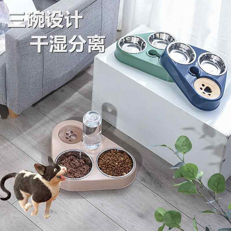 日系双碗自动宠物不锈钢碗喂食器猫咪饮水器猫盆碗猫碗猫猫用品,宠物/宠物食品及用品,猫狗碗/慢食碗,淘宝优惠券,粉丝福利购,淘宝优惠卷