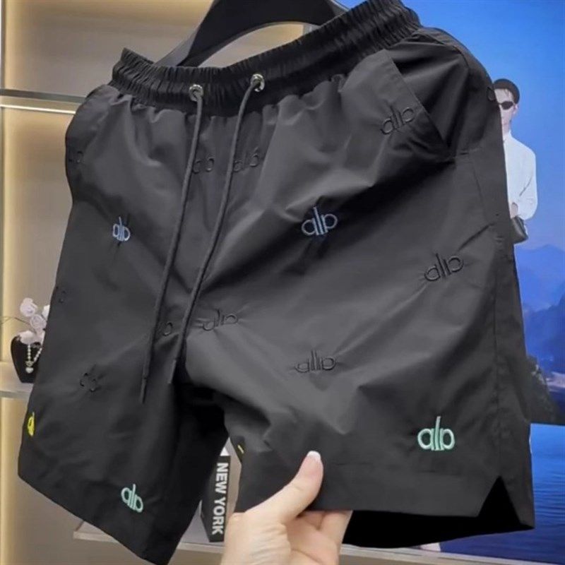 美式男士刺绣短裤夏季外穿2025新款百搭五分裤运动休闲 速干,男装,短裤,淘宝优惠券,粉丝福利购,淘宝优惠卷