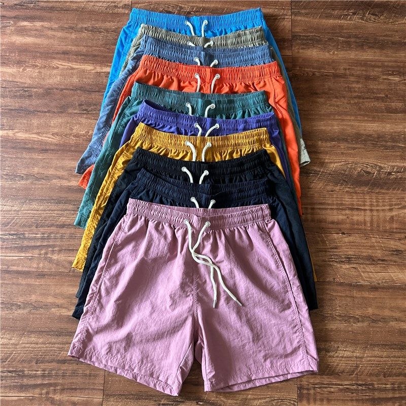 亮色短裤男速干超轻四分裤日系沙滩裤潮流时尚宽松透气夏薄款男裤,男装,休闲裤,淘宝优惠券,粉丝福利购,淘宝优惠卷