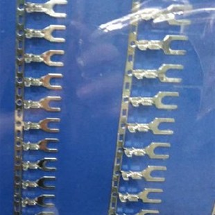 4.2叉型接线片 盘连带横带0.5A R型接线片端子接线压线端子4000只