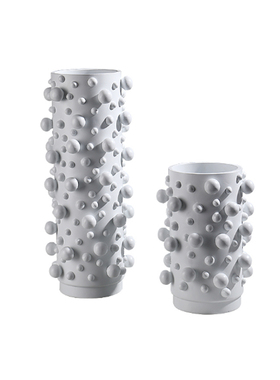 简约现代黑白泡泡圆球树脂花器桌面花瓶插花玄关客厅软装饰品摆件