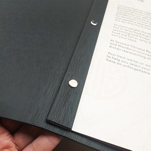 海外菜谱定制新款封软皮铜钉装中餐火锅日韩料理西餐菜单设计制作