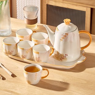 陶瓷中式 客厅喝水杯子凉水茶壶 茶壶功夫茶具礼盒套装 家用2025新款