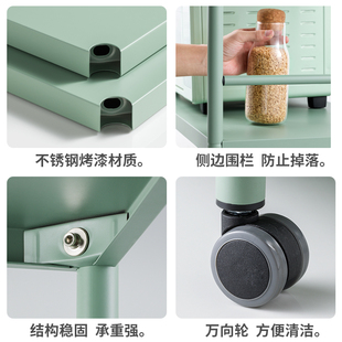 厨房置物架落地多层收纳架家用不锈钢放锅烤箱微波炉架子储物橱柜