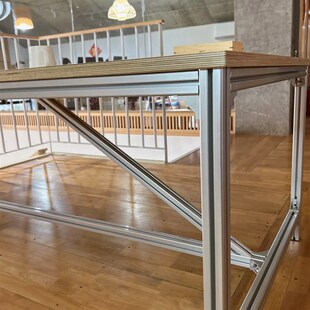 设计师铝型材办公桌客厅长书桌工作室现代简约长桌北欧家用电脑桌