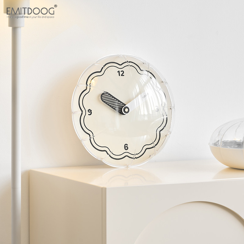 免打孔家用客厅创意泡泡挂钟2023新款墙面装饰品时钟桌面摆件钟表
