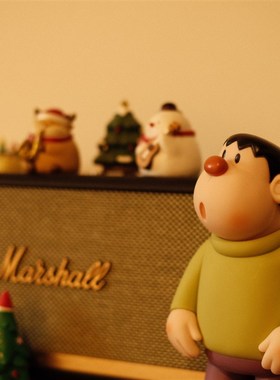 出口可爱复古经典漫画卡通胖虎技安公仔玩具摆件怀旧氛围主题装饰