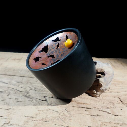 歙砚建水紫铜砚台石创意茶具茶空间茶品茶仓茶叶罐
