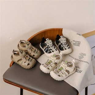 小童防踢护趾男童溯溪鞋 儿童沙滩鞋 女包头机能凉鞋 婴儿软底学步鞋