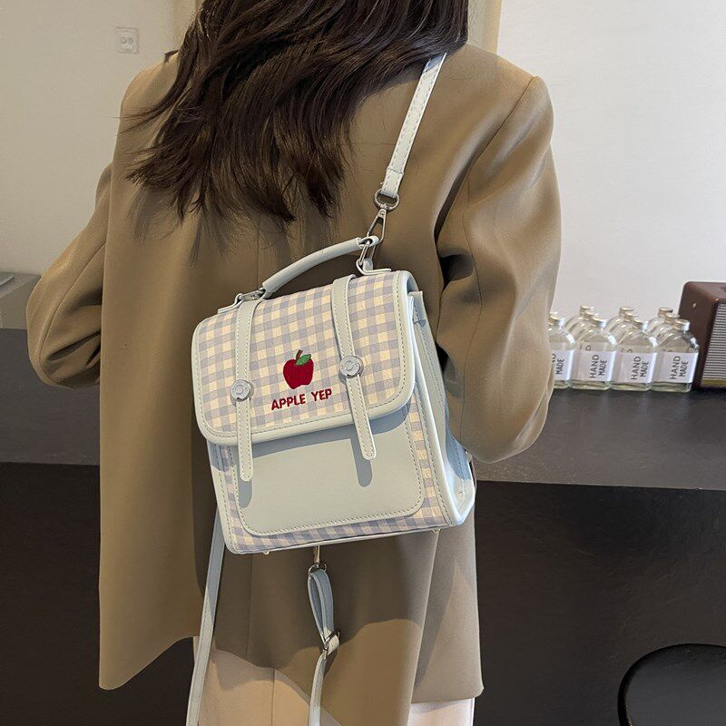 韩版小清新学院风双肩包包女2024年新款时尚百搭高级感双肩斜挎包