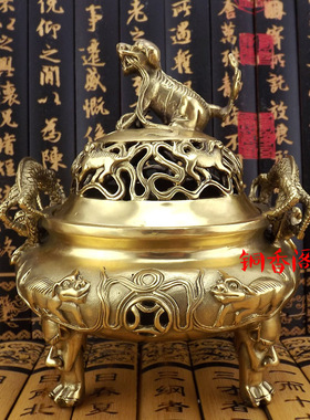 纯铜龙耳香薰炉 熏香炉 家居装饰品招财貔貅工艺R品摆件焚香炉摆