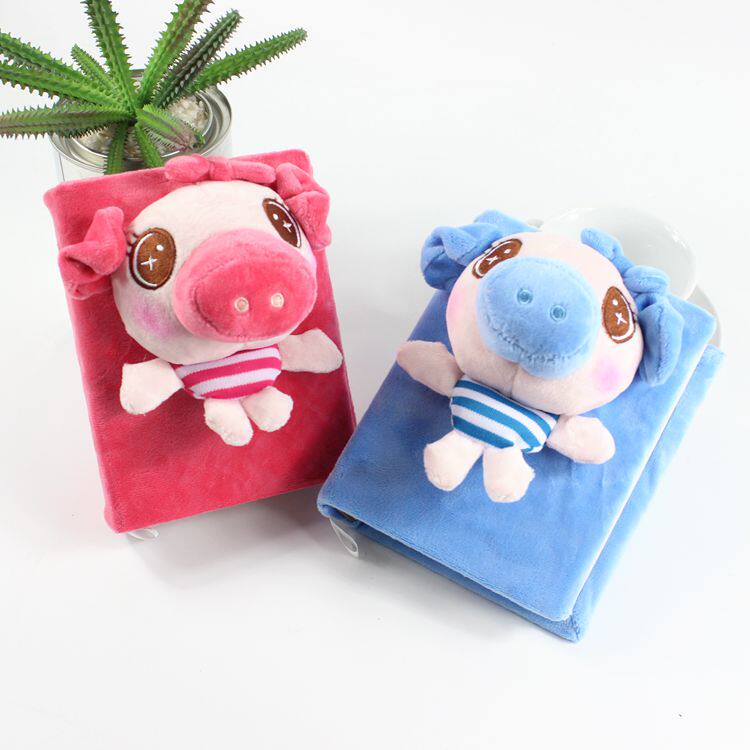 可爱毛绒卡通立体6寸7寸插页式宝宝儿童影集相簿100张照片相册本