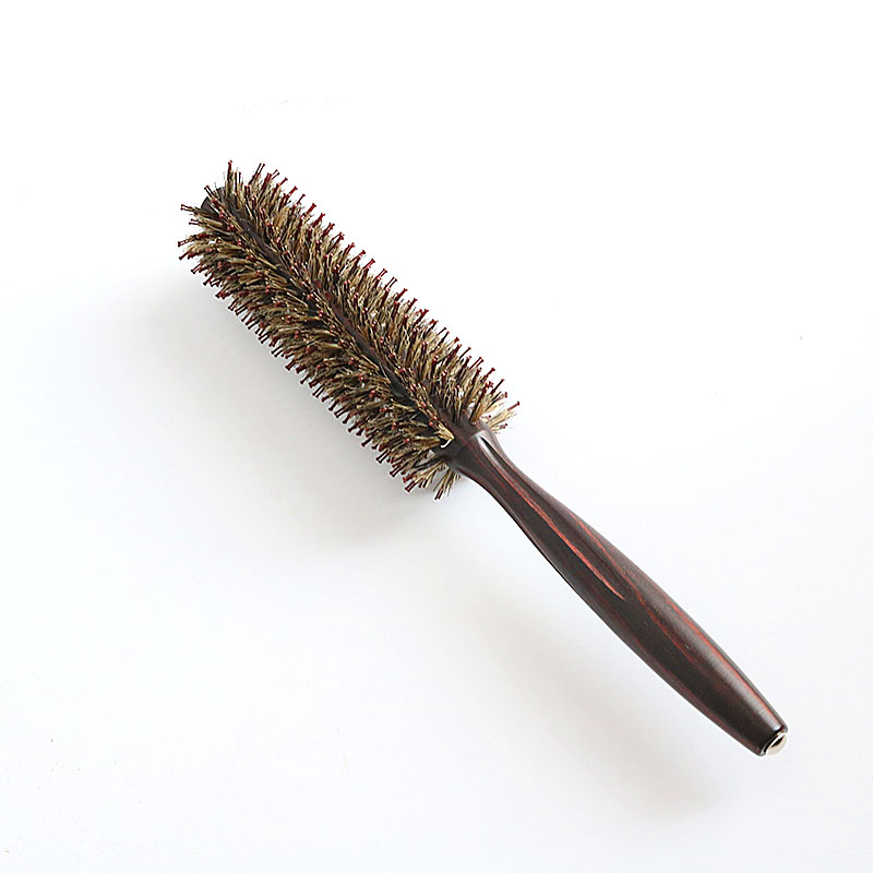 滚梳发廊专业猪鬃毛卷发梳子女士专用长发造型梳内扣圆筒木梳家用