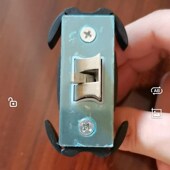 卫生间铝合金门锁锁芯锁舌角码 玻璃门螺丝固定底座胶