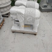 天然花岗岩中式 大象传统家居摆饰招财纳福原石象庭院石雕吉象一对